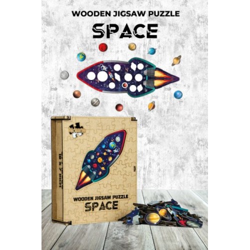 Ahşap Puzzle - Space (21 parça)