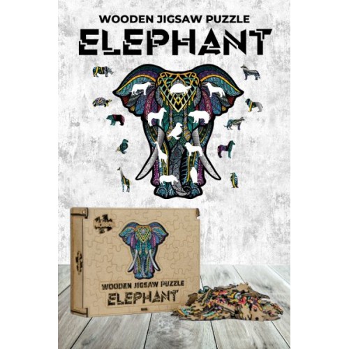 Ahşap Puzzle - Elephant (159 parça)