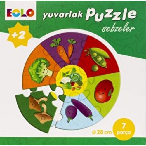 Yuvarlak Puzzle-Sebzeler