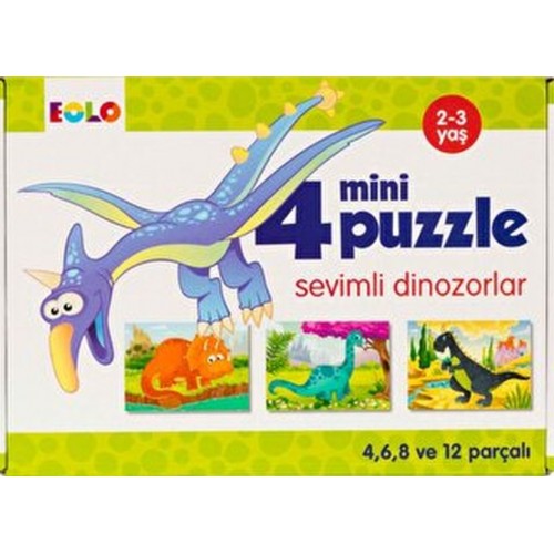 Mini Puzzle-Sevimli Dinozorlar