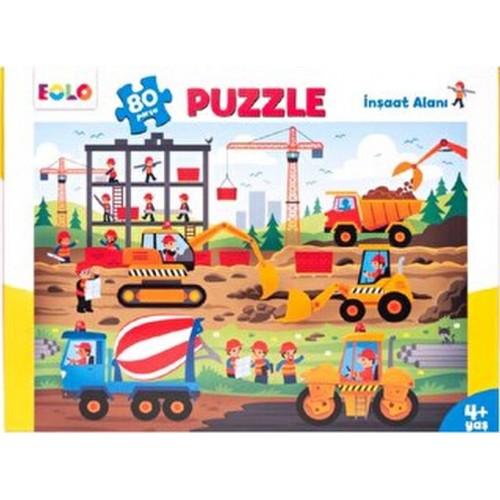 Yer Puzzle-80 Parça Puzzle - İnşaat Alanı