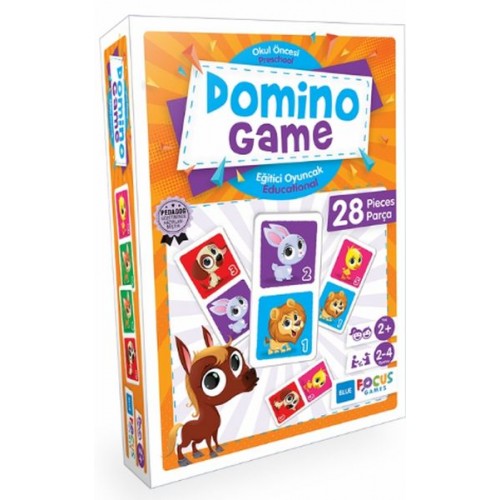 Blue Focus Domino Game - Puzzle 28 Parça