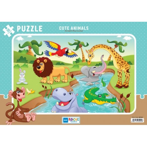 Blue Focus Cute Animals - Sevimli Hayvanlar Puzzle 30  Parça