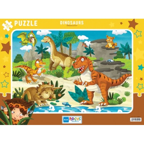 Blue Focus Dinosaurs (Dinozorlar) - Puzzle 72 Parça