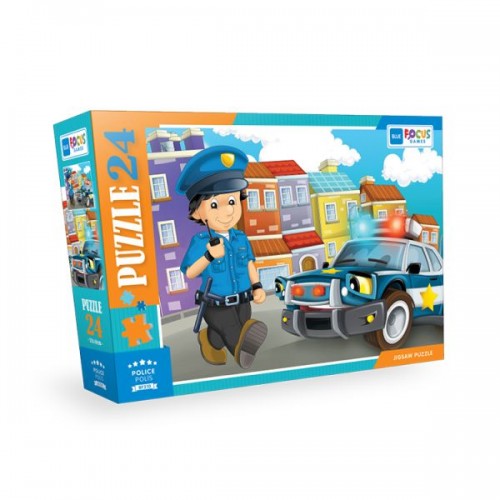 Blue Focus Police (Polis) - Puzzle 24 Parça