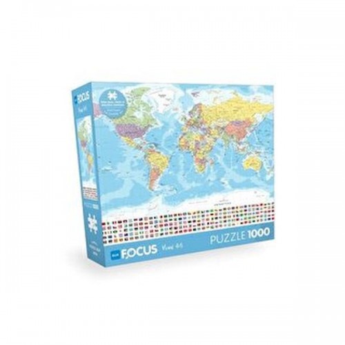 Blue Focus 1000 Parça - World Map (dünya Haritası)