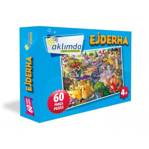 60 Parça Puzzle Ejderha