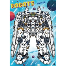 Robots Stickerlı Boyama Kitabı Stand