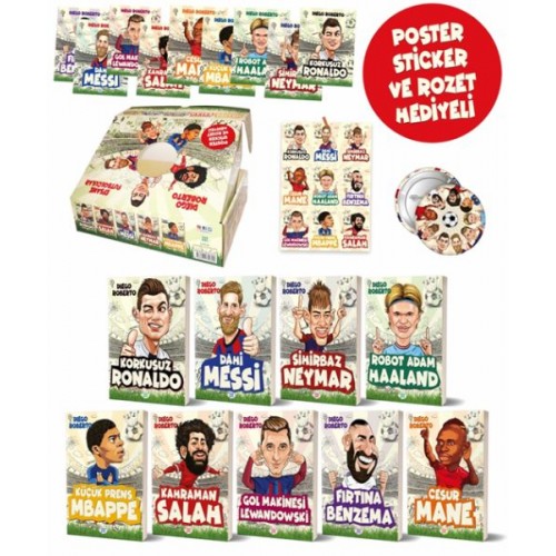 Efsane Futbolcular Kutulu Set (9 Kitap Takım)