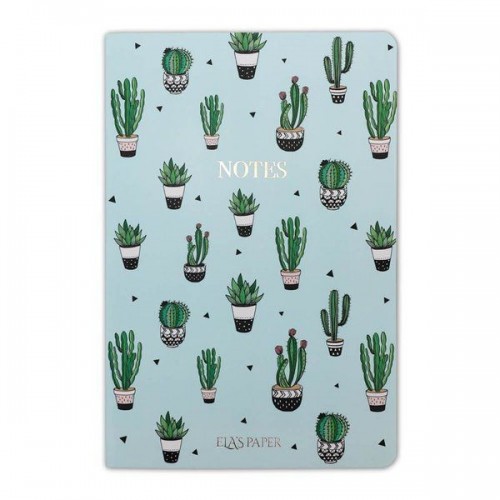 Kaktüs Mavi Notebook - Defter