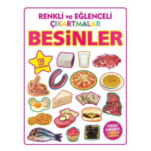 Renkli ve Eğlenceli Çıkartmalar Besinler