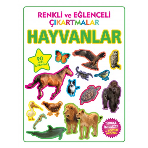 Renkli ve Eğlenceli Çıkartmalar Hayvanlar