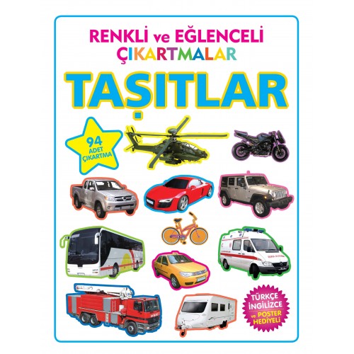 Renkli ve Eğlenceli Çıkartmalar Taşıtlar