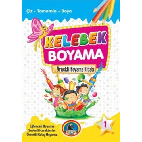 Kelebek Boyama Kitabı (8 Kitap Takım)