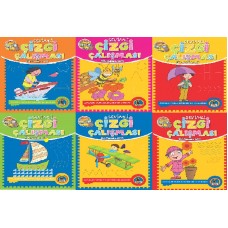 Sevimli Çizgi Çalışması (6 Kitap Set)