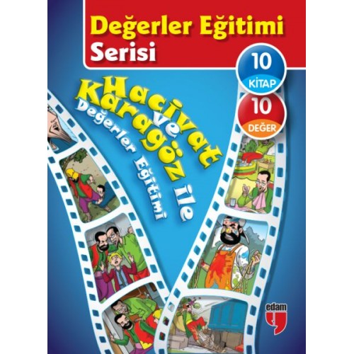 Değerler Eğitimi Serisi - Hacivat ve Karagöz ile Değerler Eğitimi (10 Kitaplık Set)