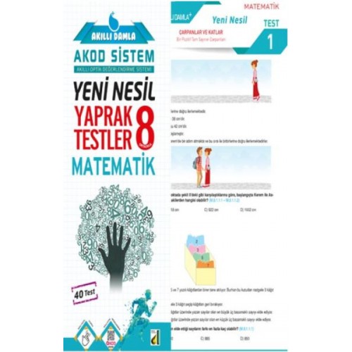 Akıllı Damla Matematik Yeni Nesil Yaprak Testler-8. Sınıf