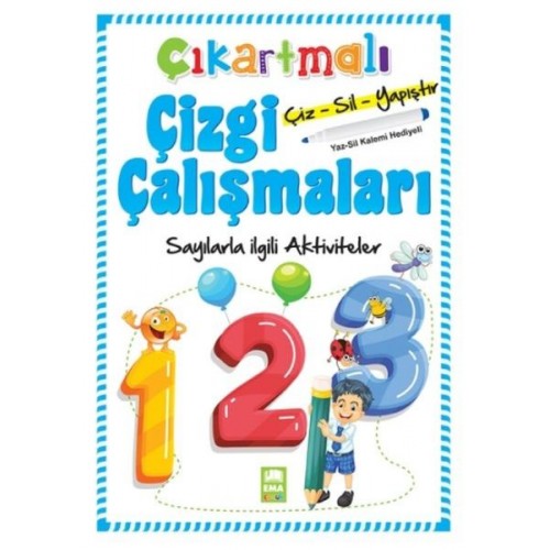 Çıkartmalı Çizgi Çalışmaları-Sayılarla ilgili Aktiviteler