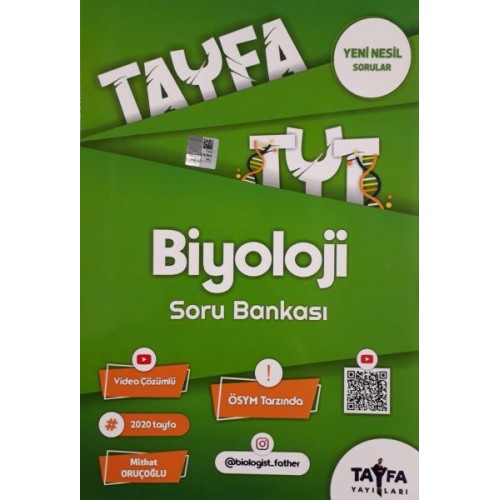 Tayfa TYT Biyoloji Soru Bankası (Yeni)