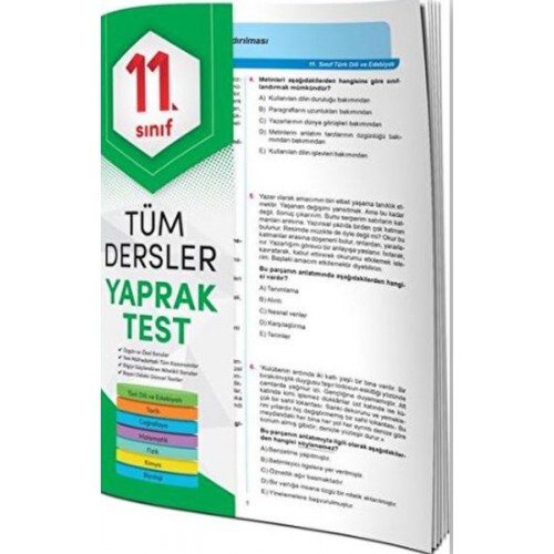 11. Sınıf Tüm Dersler Yaprak Test