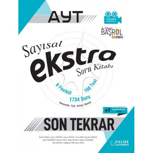 Palme AYT Sayısal Ekstra Soru Kitabı Son Tekrar