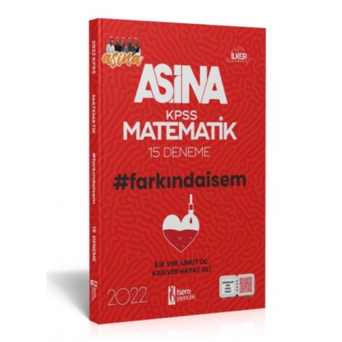 İsem Yayıncılık 2022 Aşina Farkındaİsem KPSS Matematik 15 Deneme