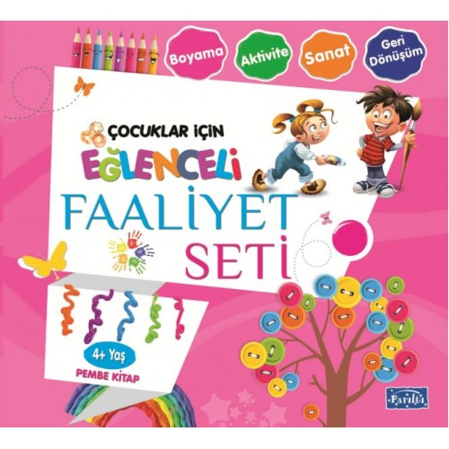 Eğlenceli Faaliyet Seti - Pembe Kitap - 4+ Yaş