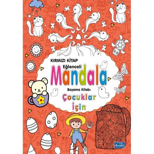 Çocuklar İçin Mandala Kırmızı