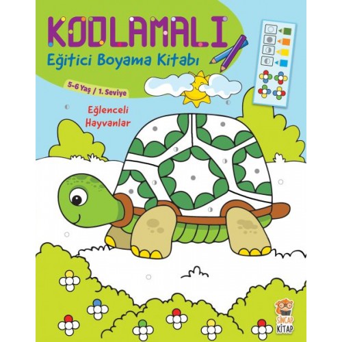 Kodlamalı Eğitici Boyama Kitabı - Eğlenceli Hayvanlar