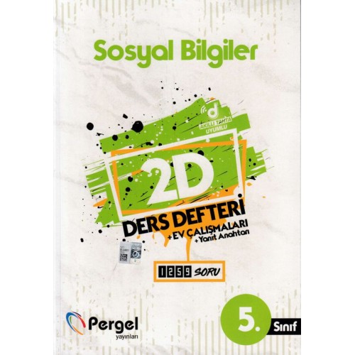 Pergel 5. Sınıf Sosyal Bilgiler 2D Ders Defteri + Ev Çalışmaları (Yeni)