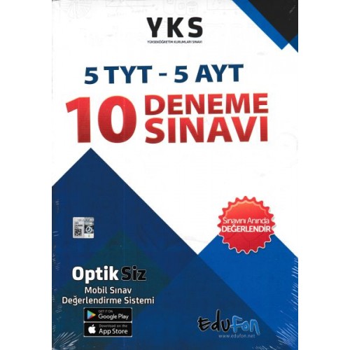 Edufon YKS 10 Deneme Sınavı (5 TYT - 5 AYT)