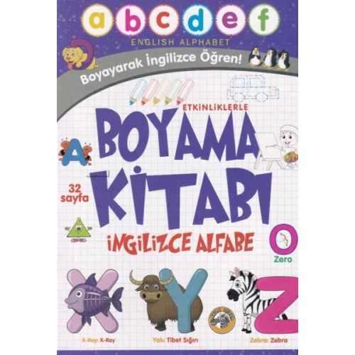 Etkinliklerle Boyama Kitabı İngilizce Alfabe