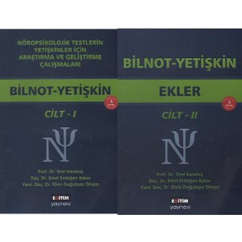 Bilnot-Yetişkin (2 Kitap)  Nöropsikolojik Testlerin Yetişkinler İçin Araştırma ve Geliştirme Çal