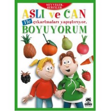 Aslı ve Can ile Çıkartmaları Yapıştırıyor, Boyuyorum - Meyveler, Sebzeler