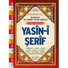 Kolay Okunan Fihristli Elmalılı M. Hamdi Yazır Mealli Türkçe Okunuşlu Yasin-i Şerif (Çanta Boy)