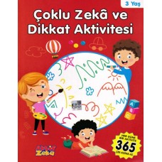 3 Yaş Çoklu Zeka ve Dikkat Aktivitesi - Kırmızı Kitap