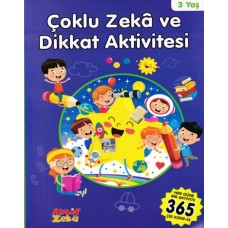 3 Yaş Çoklu Zeka ve Dikkat Aktivitesi - Mavi Kitap