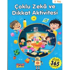 5 Yaş Çoklu Zeka ve Dikkat Aktivitesi - Mavi Kitap