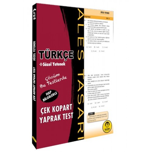 Tasarı ALES Türkçe Sözel Yetenek Yaprak Test Çek Kopart