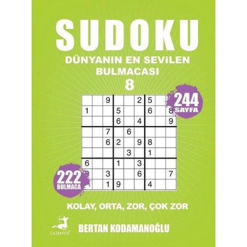 Sudoku - Dünyanın En Sevilen Bulmacası 8 - Kolay Orta Zor Çok Zor