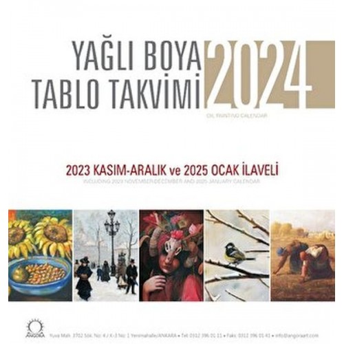 Yağlı Boya Tablo Takvimi 2024 Duvar Takvimi