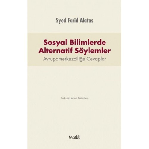 Sosyal Bilimlerde Alternatif Söylemler