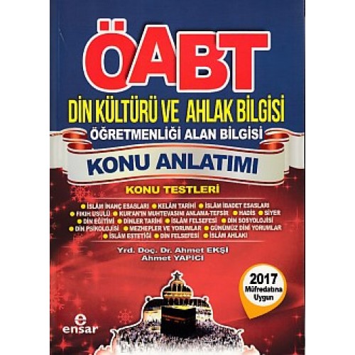 Ensar ÖABT Din Kültürü ve Ahlak Bilgisi Öğretmenliği Alan Bilgisi Konu Anlatımı Konu Testleri