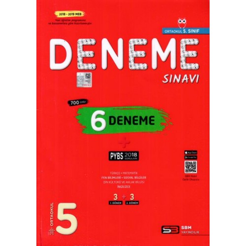 SBM 5.Sınıf PYBS 6 Deneme Sınavı (Yeni)