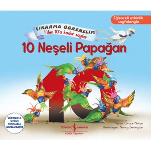 10 Neşeli Papağan - Çıkartma Öğrenelim 1'den 10'a Kadar Sayılar