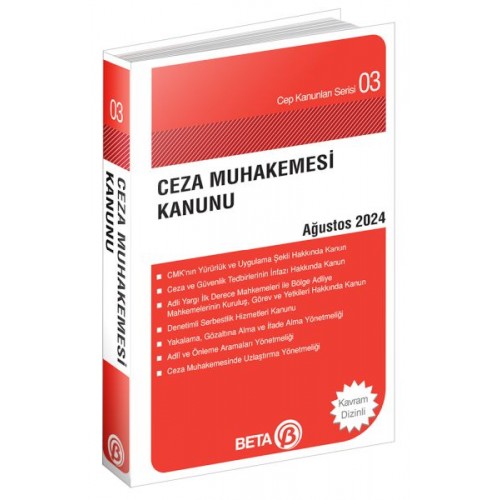 Cep Kanunları Serisi 03 - Ceza Muhakemesi Kanunu  (Cep Boy)