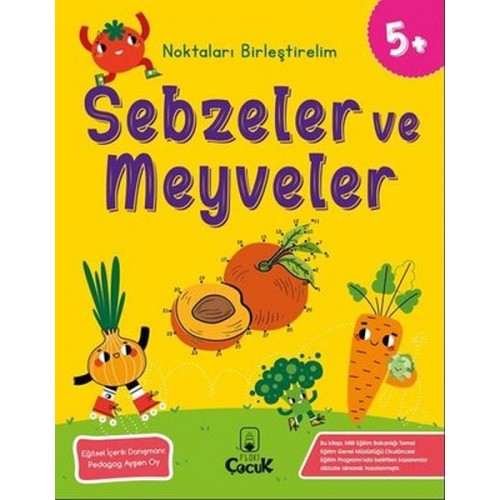 Noktaları Birleştirelim - Sebzeler ve Meyveler +5 Yaş