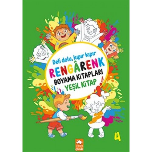 Rengarenk Boyama Kitabı 4 - Yeşil Kitap