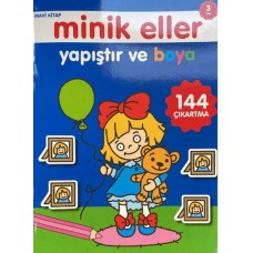 Minik Eller Yapıştır Ve Boya - Mavi Kitap