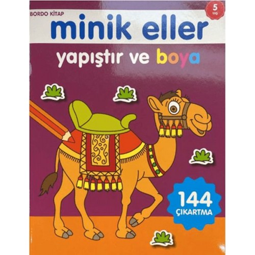 Minik Eller Yapıştır Ve Boya - Bordo Kitap